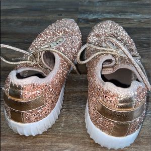 Gold glitter “sneaker type” shoes